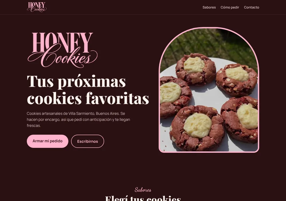 Pedidos online de Honey Cookies
