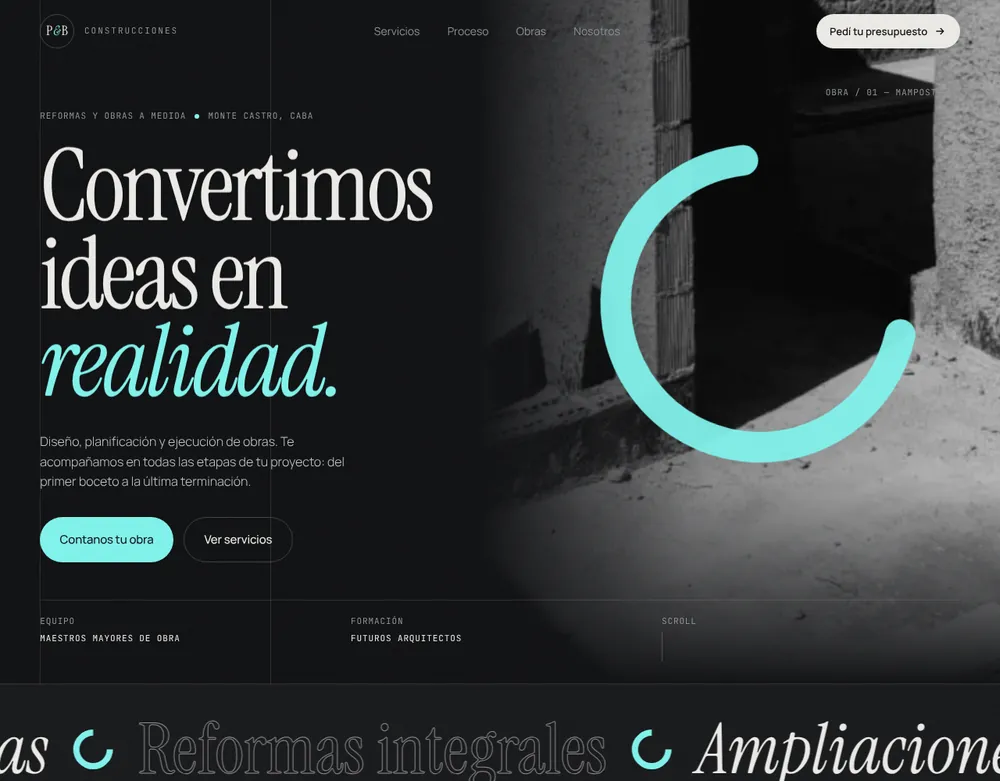 Web de P&B Construcciones