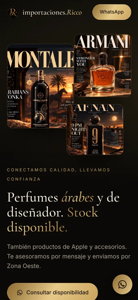 Catálogo de Importaciones Ricco en celular